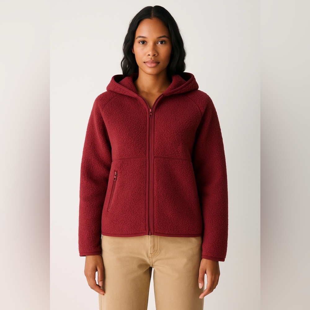 TNA polartec thermal pro zip up fleece hoodie